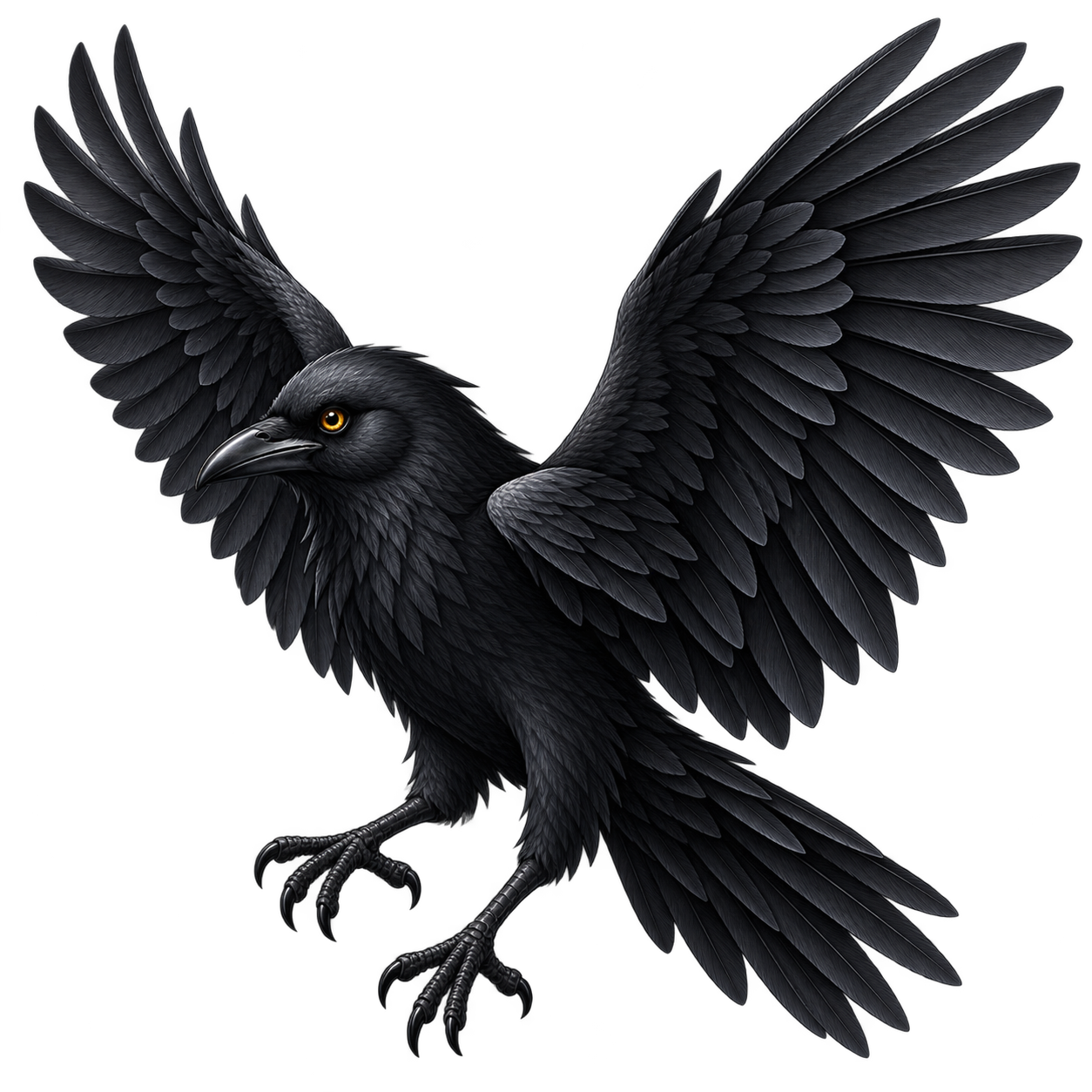 Corbeau Yataga prenant son envol